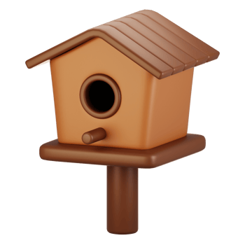 3d rendering farm and agriculture icon concept. 3d render bird house icon png