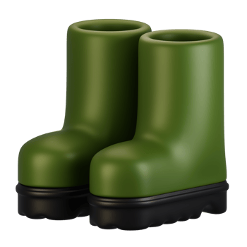 3d rendering farm and agriculture icon concept. 3d render boots icon png