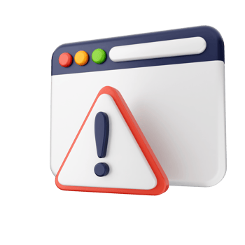 A warning icon and a computer screen with a red exclamation mark png