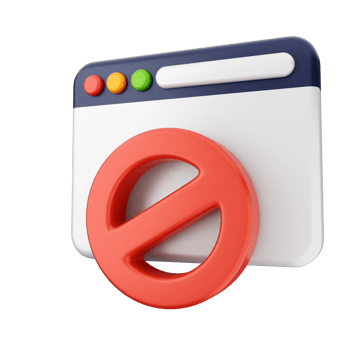 A red and white symbol with a no sign on it png