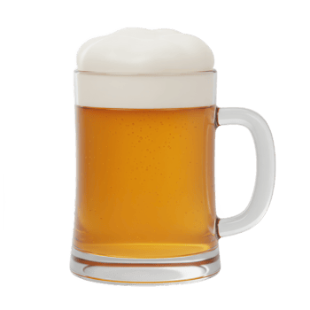 Refreshing Glass of Frothy Golden Beer. A Close-Up View of a Perfectly Poured Pint png