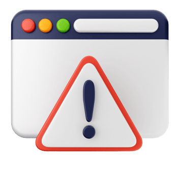 A warning icon with a computer screen and a warning sign png