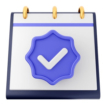 A calendar icon with a check mark on it png