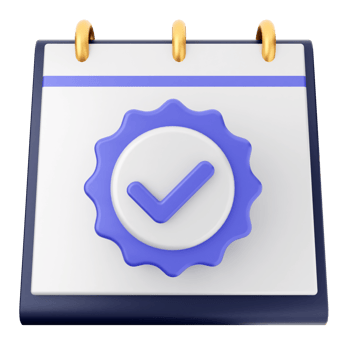 A calendar icon with a check mark on it png
