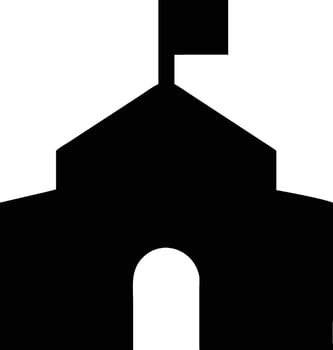 A black and white silhouette of a school building vector