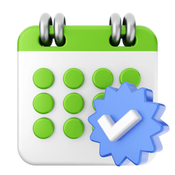 A calendar icon with a check mark png