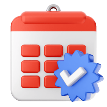 A calendar icon with a check mark png