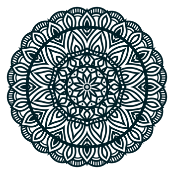 Black Abstract Mandala Art png