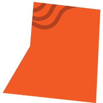 Torn paper scraps orange color style 6 png