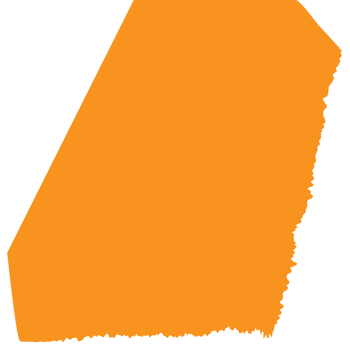 Torn paper scraps orange color style isolated for poster png