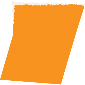 Torn paper scraps orange color style for banner png