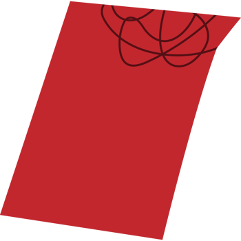 Torn paper scraps red color flat style png