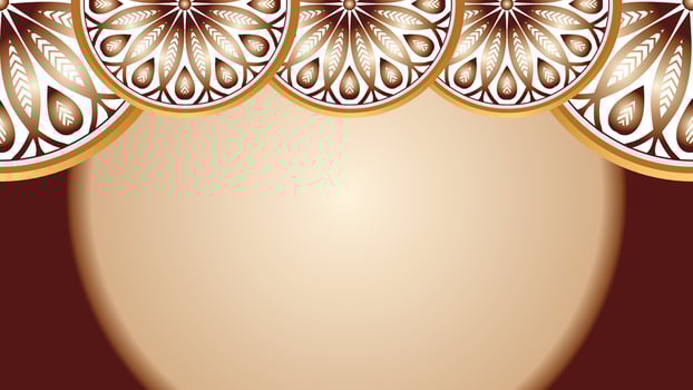 Gold floral design background vector