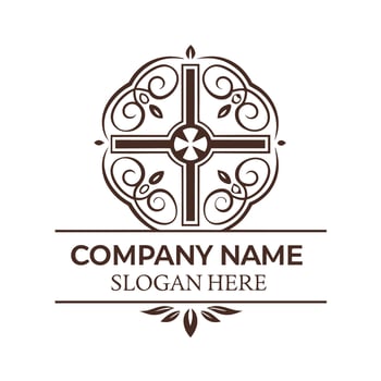a logo for company that company name white background vector