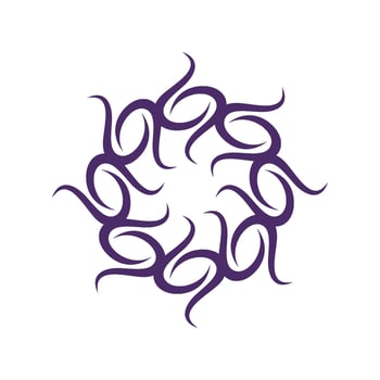 Ornamental Swirl Flower Logo Template Illustration Design. EPS 10. vector