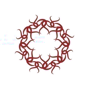 Abstract Swirl Red Ornamental Flower Logo Template Illustration Design. EPS 10. vector