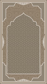 arabesque vintage geometric prayer mat vector