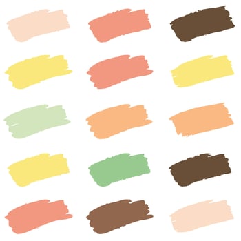Pastel Earth Tone Color Swatches Aesthetic Palette for Design, Branding Digital Art vector