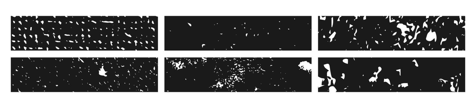 Set of black grunge banner. Abstract blanks in rectangle form on background. illustration vector