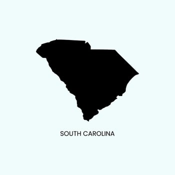 South carolina map illustration vector