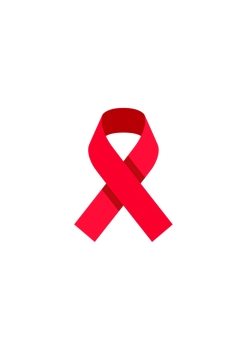 Red Awareness Ribbon Symbol for AIDS and Cancer Support png