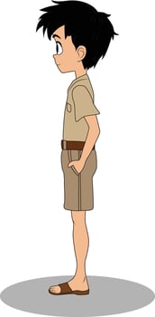A indian village boy cartoon character design vector