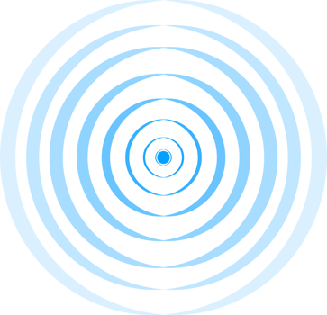 Radar icon blue color flat style isolated png
