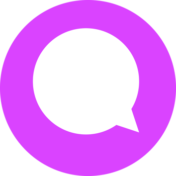 Speech bubble for design project purple white color style png