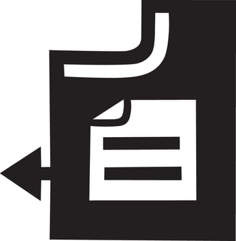 Office File Icon with arrow Silhouette Art Illustration vector