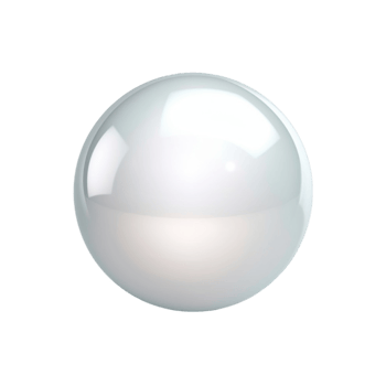 Glossy Silver Sphere Realistic 3D Ball with Reflection on Transparent Background png