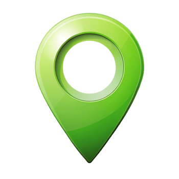 Green location icon isolated on transparent background png