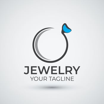 Flat ring logo icon design template vector