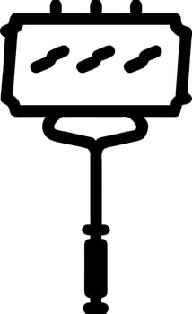 Broom Simple Black Outline for Cleaning Services and Applications vector