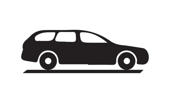 Flat car design style eps 10 illustration graphic design vector