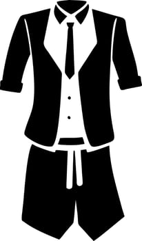 Business Suit with Shorts Illustration for Modern Fashion Concepts vector