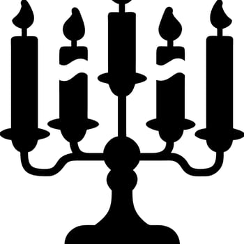 Elegant Candelabra Silhouette Art for Home Decor and Design Inspiration vector