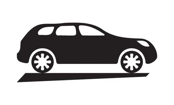 Cars are running on the road vector