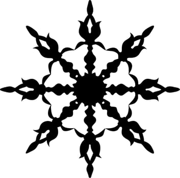 Intricate Floral Snowflake Design for Crafting and Coloring vector