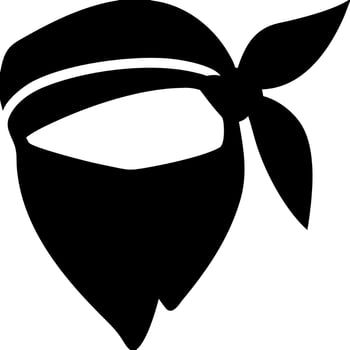 Pirate Beard Silhouette Illustration for Art Projects and Designs vector