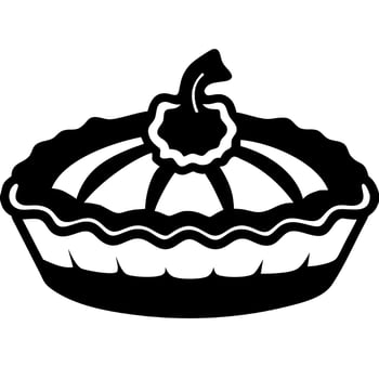 Pumpkin Pie Silhouette Art for Culinary Projects and Seasonal Decor vector