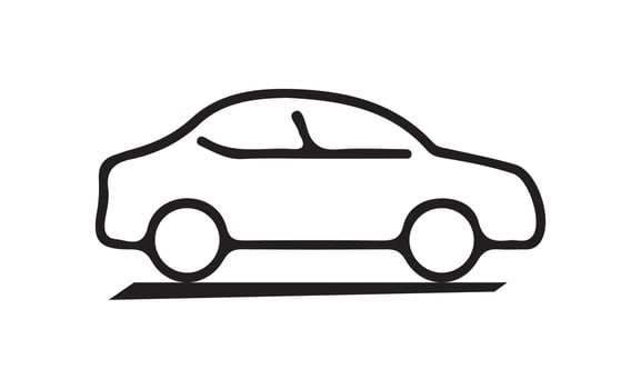 Car icon in linear style. Transport symbol vector