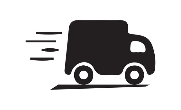 Delivery Truck icon set. Express delivery trucks icons. Fast shipping truck. vector