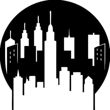 Silhouette Urban Cityscape Modern Art for Wall Decal or T-shirt Design vector