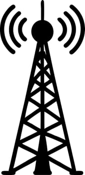 Wireless Communication Radio Tower for Technology Design and Illustrations vector