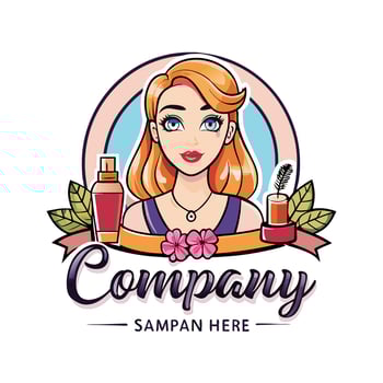 beauty salon logo design vector