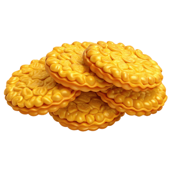 A pile of yellow cookies png