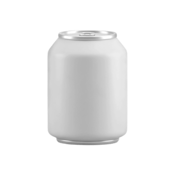 White soda can bottle on transparent background png
