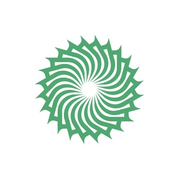 Decorative Green Blossom Flower logo Template Illustration Design. EPS 10. vector