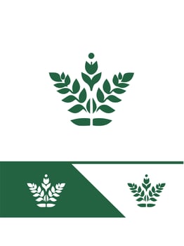 Crowned Foliage diver logo vector