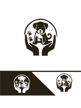 Loving Pets Safe Pets In Safe Hand logo vector